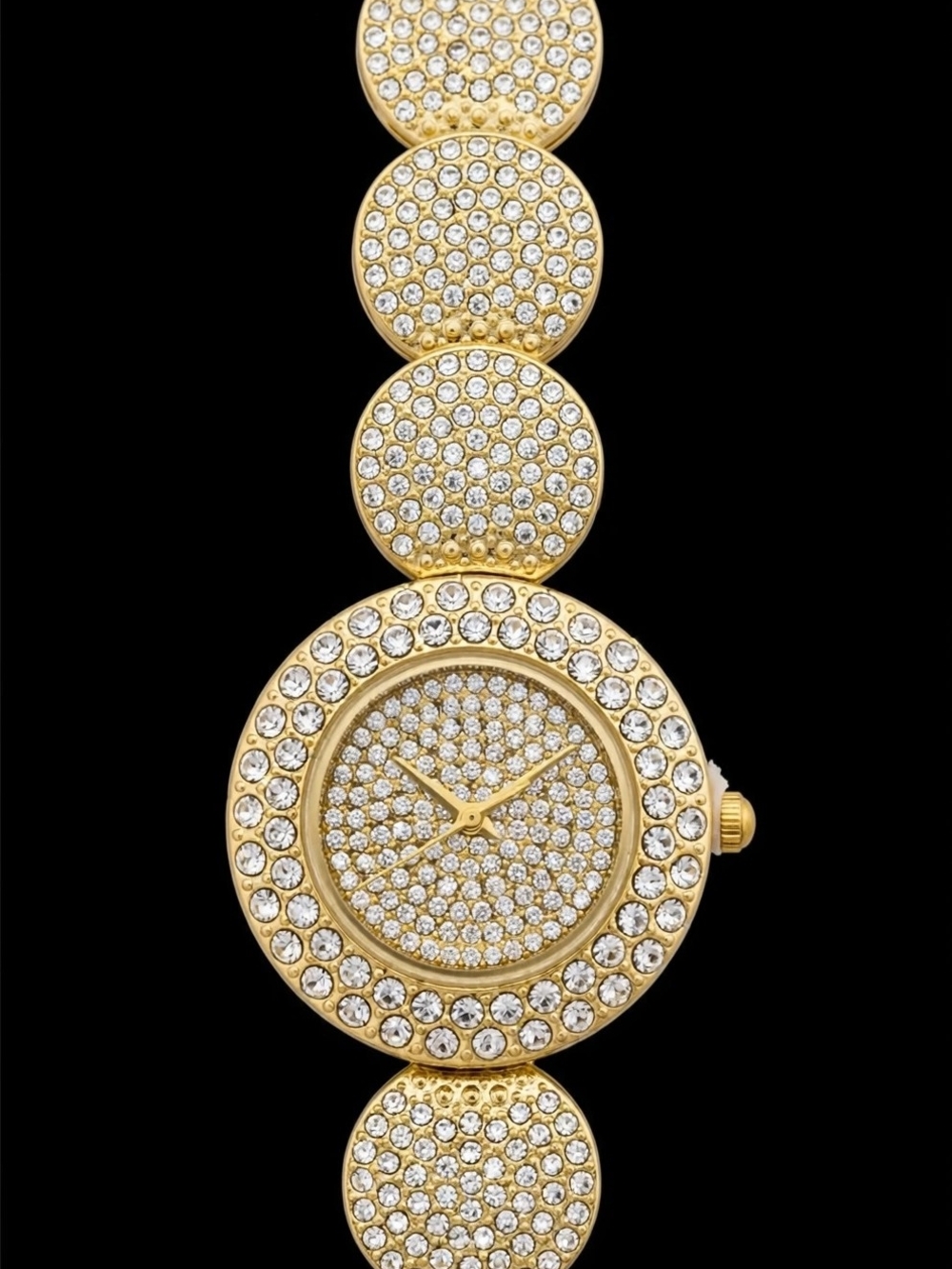 Gold Crystal Pavé Women's Bracelet Watch